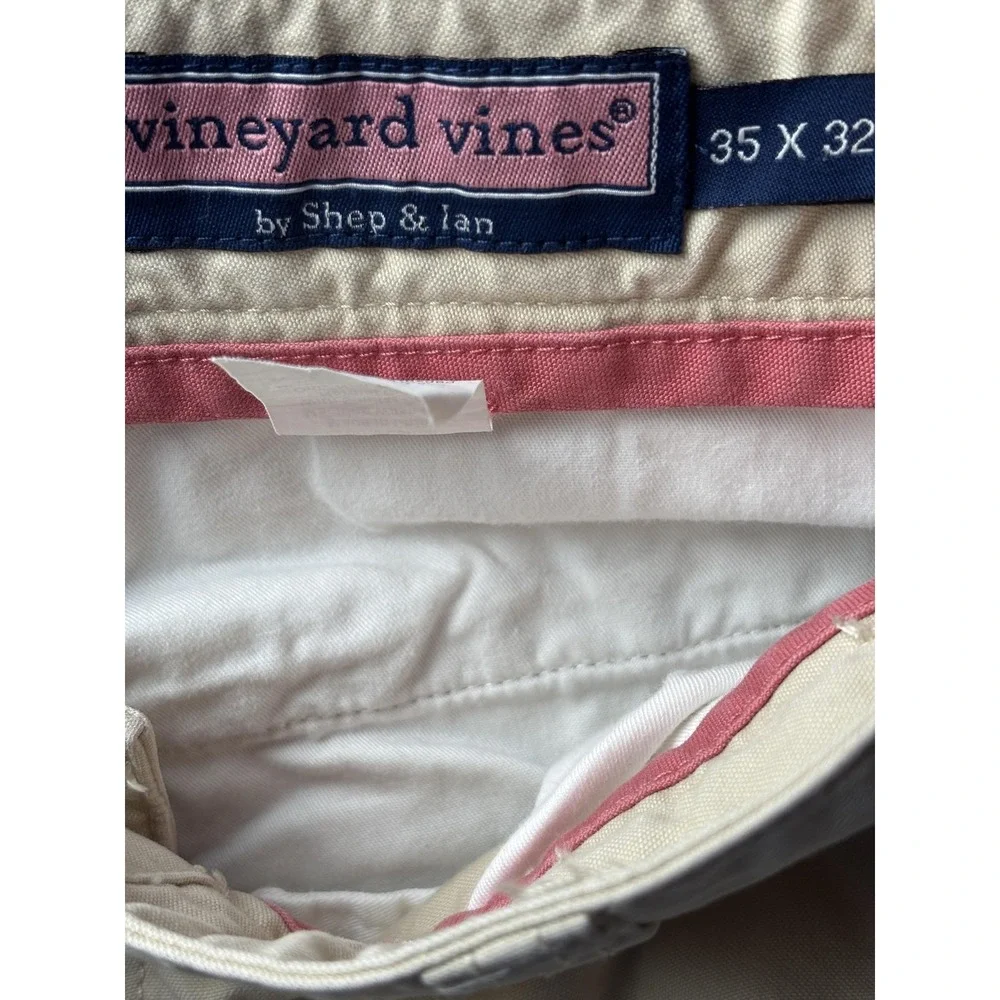 Vineyard Vines Pants Mens 35x29 Beige Chino Cotton Canvas Classic Fit Casual